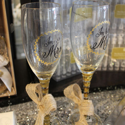 Mr and Mrs Champagne Glasses