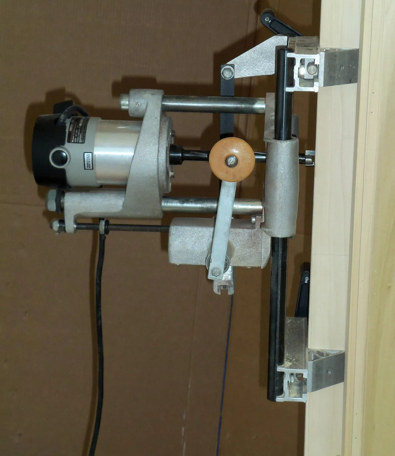 Mortising a pocket door pull and latch.