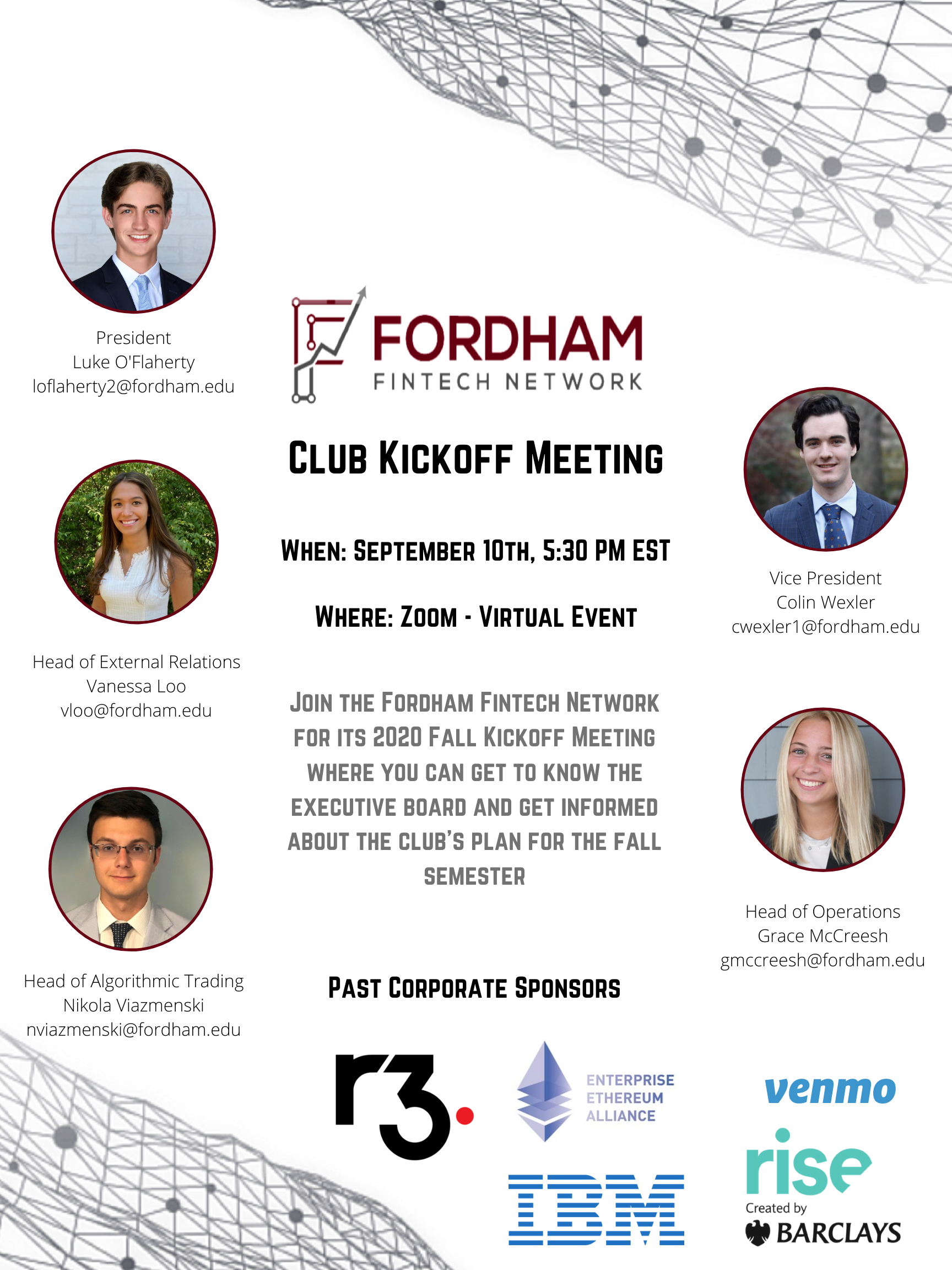 Zoom Fall Kick-Off Meeting