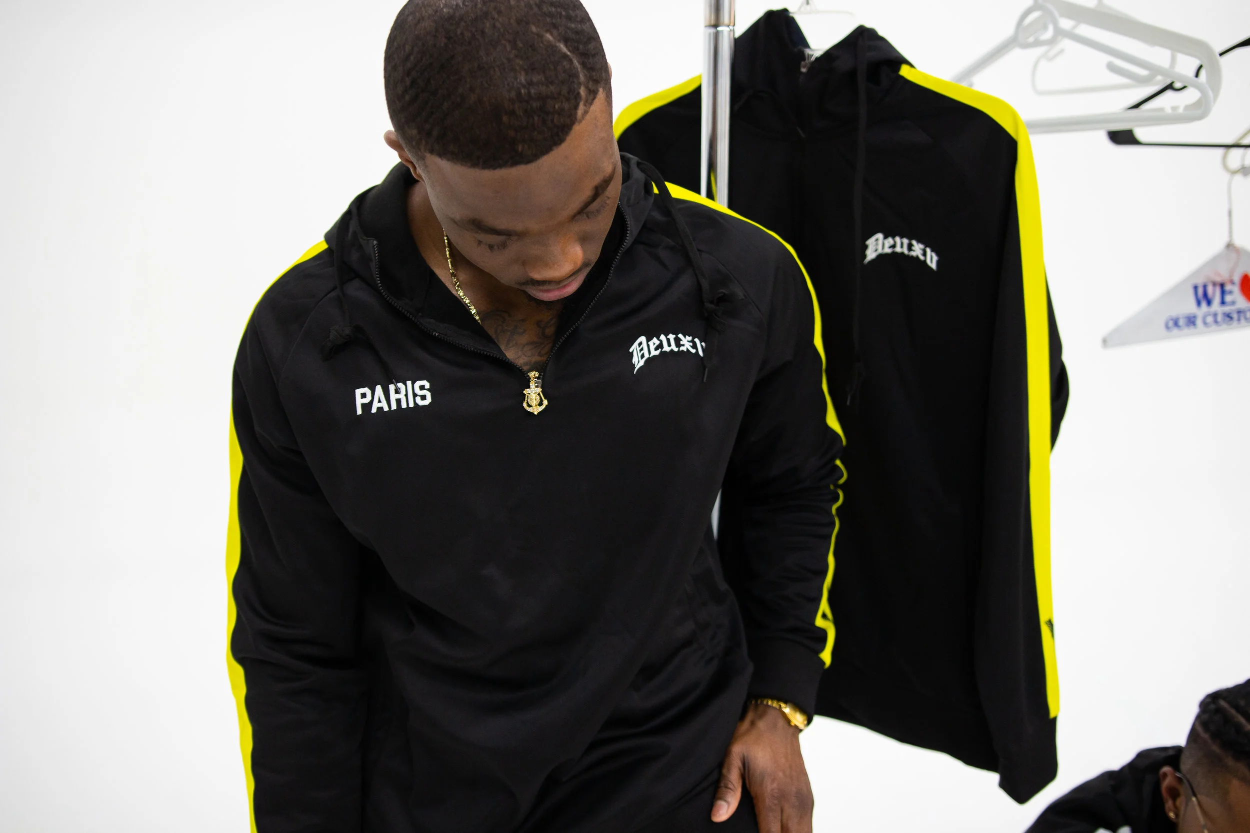 Yellow Half-zipper Hoodie Xsmall Only