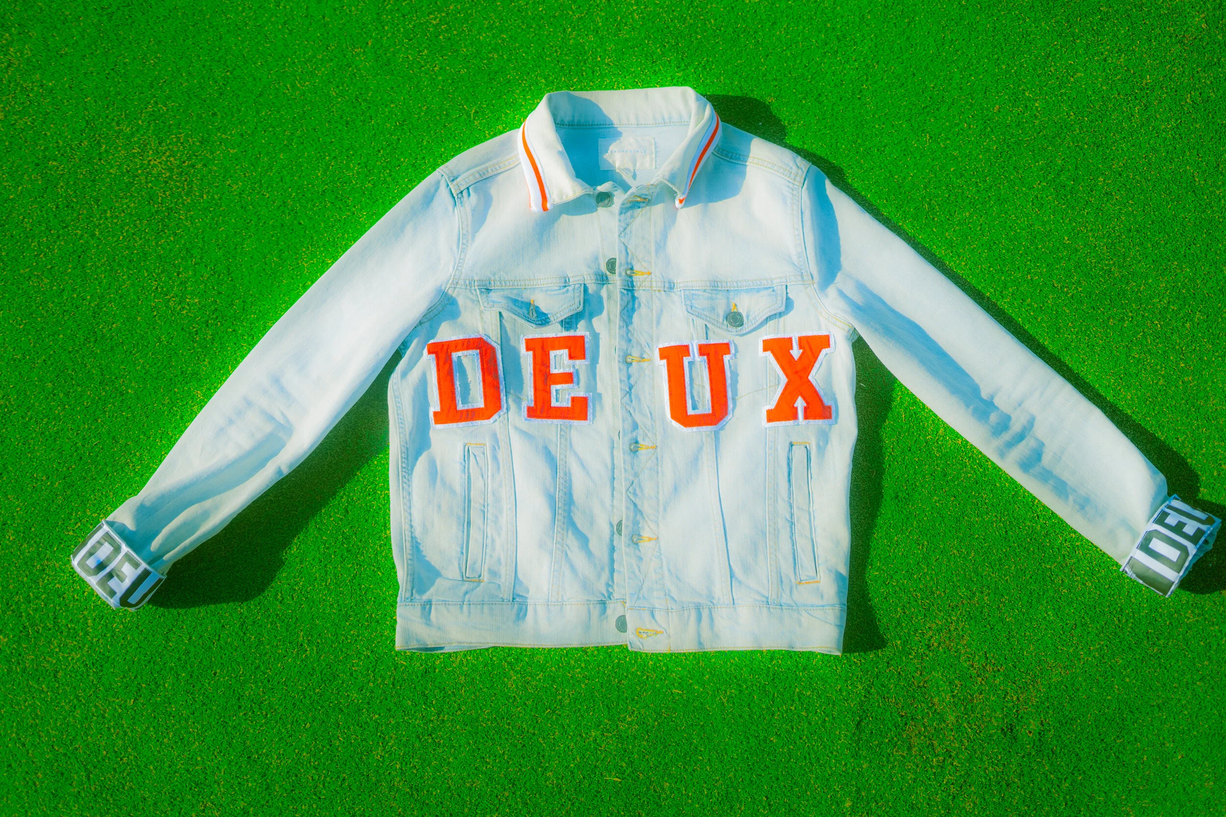 Deuxv Letterman Jean Jacket