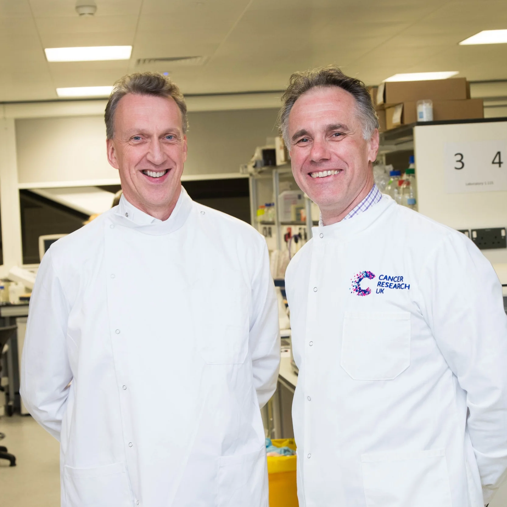 Dr Chris Doherty, Managing Director, Alderley Park and Professor Richard Marais, Director, CRUK Manchester Institute 