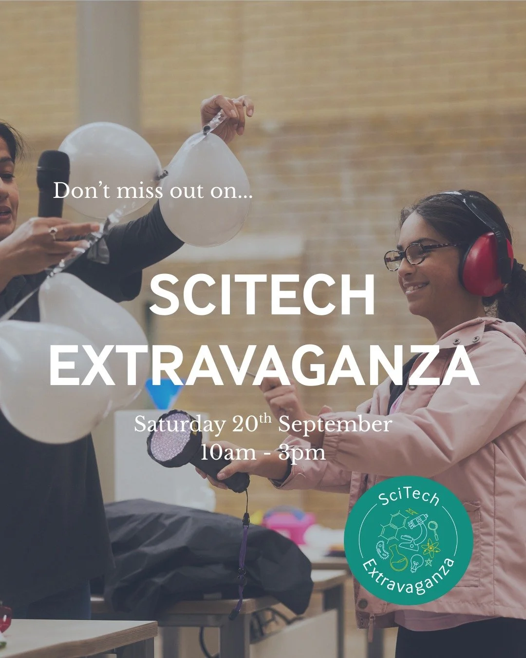 SciTech Extravaganza⁣
⁣
Saturday 20th September &bull; 10:00 AM &ndash; 3:00 PM⁣
⁣
Join us for a thrilling day of hands-on science, live entertainment, and cosmic discovery! From Jodrell Bank's awe-inspiring Mobile Planetarium to interactive shows, a