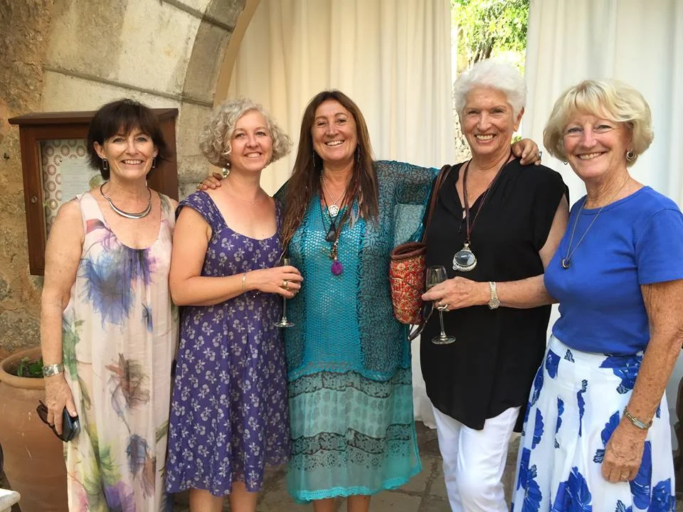 Lynne at the Residencia Hotel in Mallorca, 'In Conversation' with Louise Davis, Anna Nicholas, Jackie Waldren and Kate Mentink