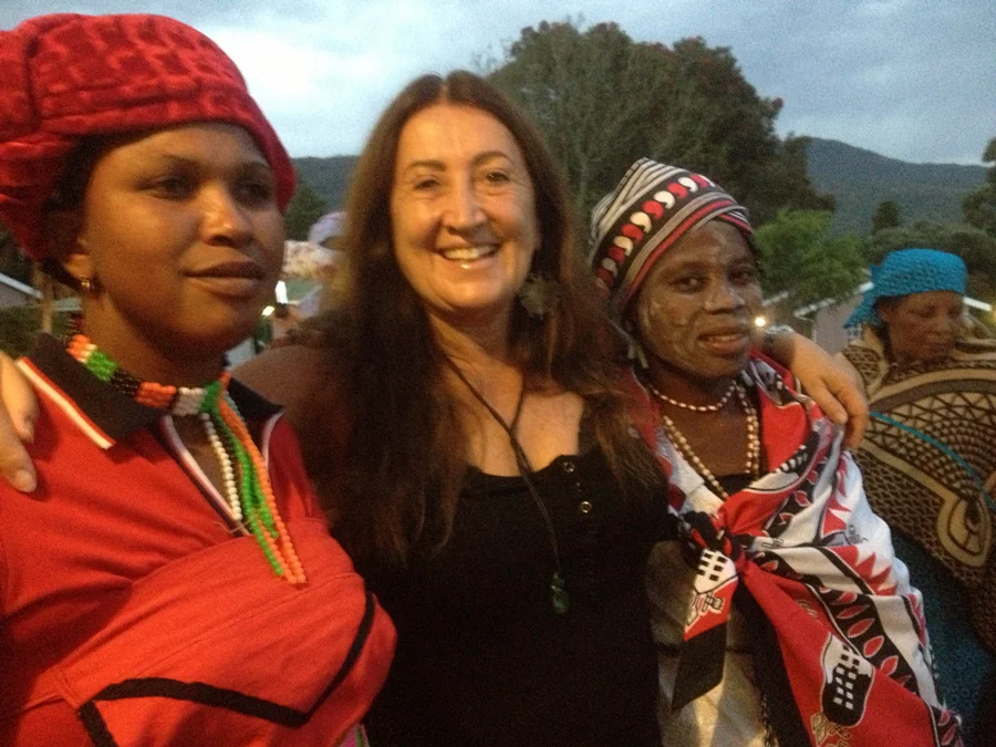 Lynne with her South African Sangoma medicine women friends