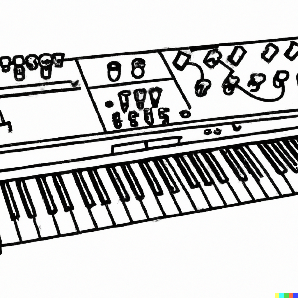 DALL·E 2023-03-17 17.15.25 - an outline illustration of a Moog Minimoog synthesizer in black and white.png