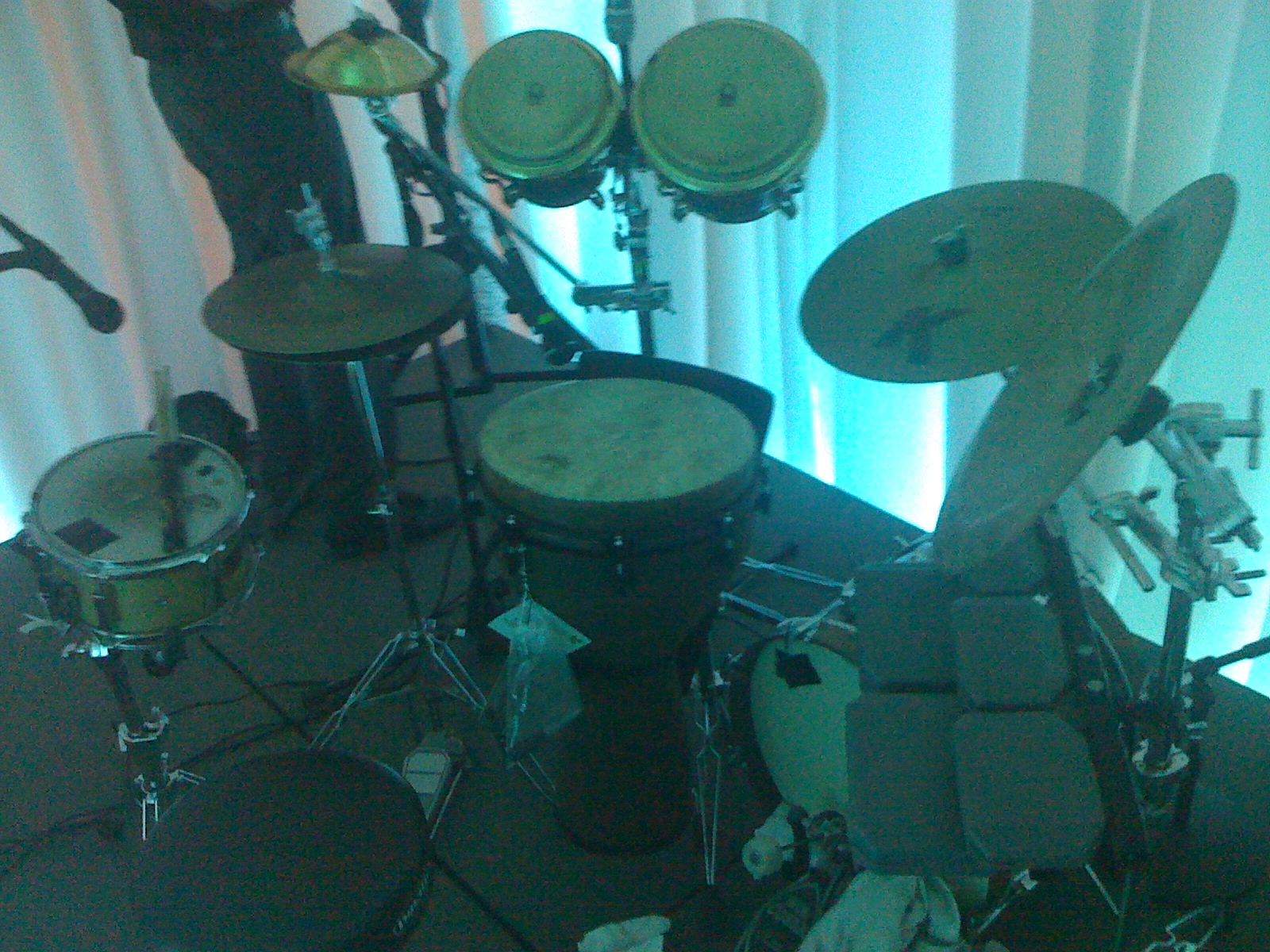  My hand percussion drumset!! Love mixing it up like this! 