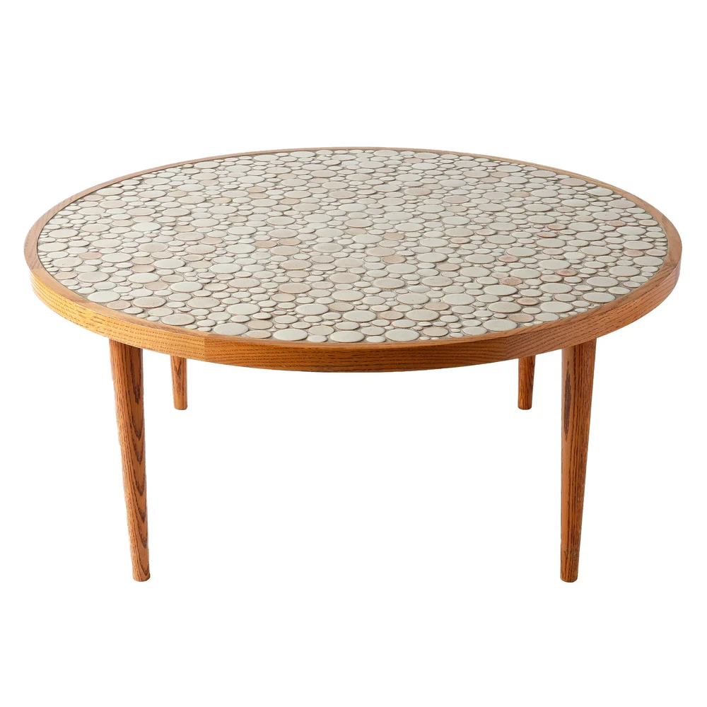 Martz Ceramic Tile Top Oak Coffee Table