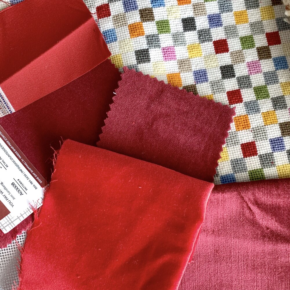 Choosing a backing fabric.