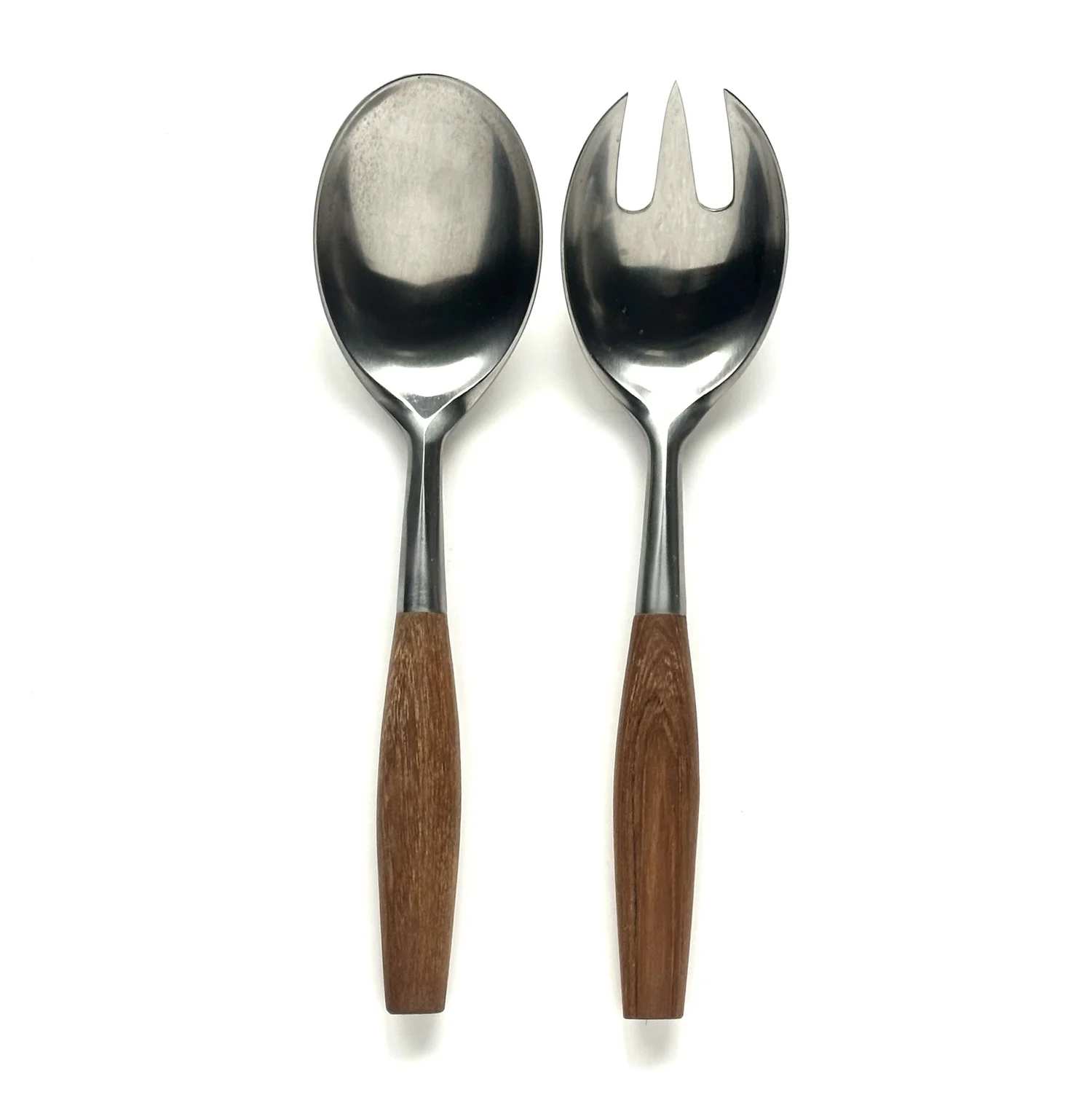 Vintage Dansk Fjord Serving Set - Spoon Fork Spork Teak Wood