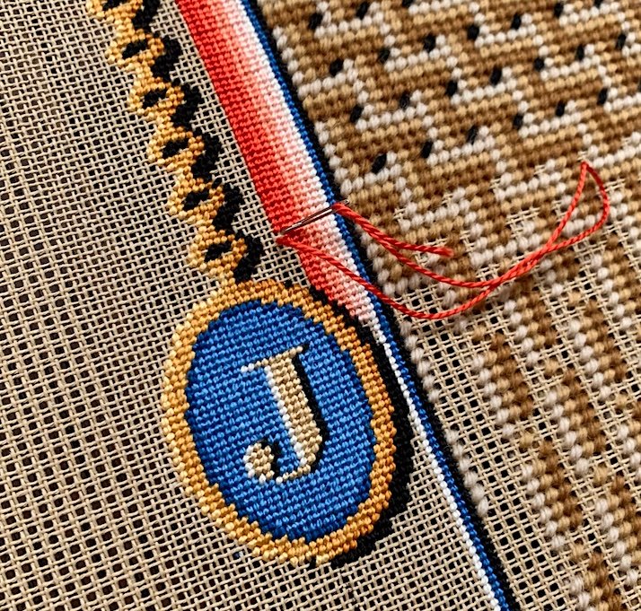 Attaching Needlepoint Canvas to Stretcher Bar Frames 