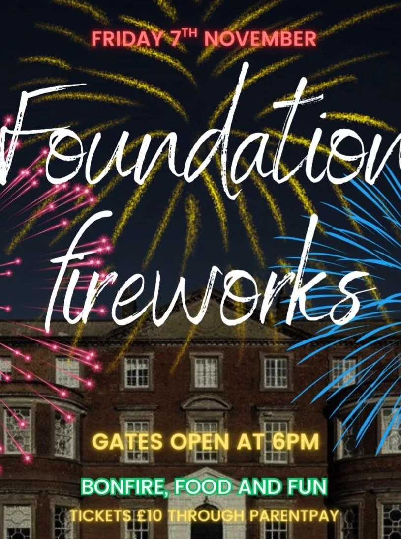 Get ready to light up the night! 🎇 Join us for the annual Foundation Firework Display on Friday 7th November! 

We can't wait to see you all!