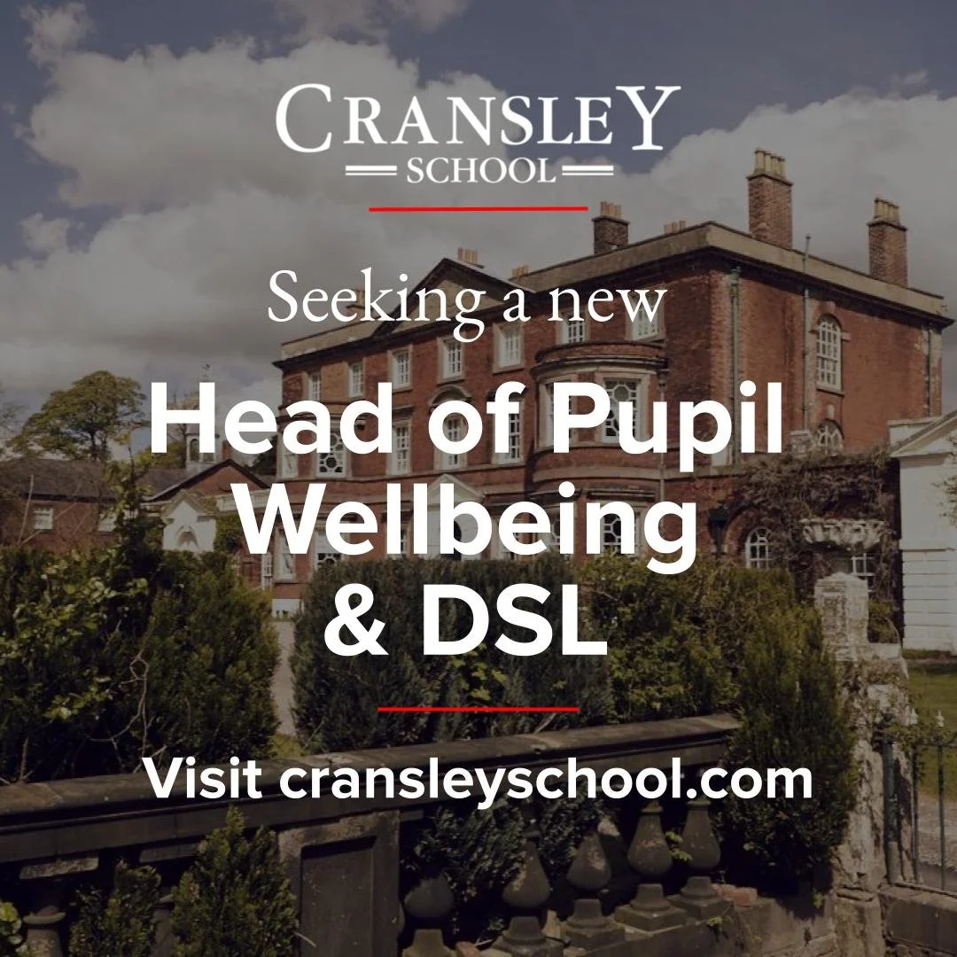 🌟 Join Cransley School as our new Head of Pupil Wellbeing & DSL 🌟
Are you a passionate and innovative leader ready to make a significant impact on young lives? 
Cransley School, a thriving co-educational school in beautiful Cheshire, is seeki
