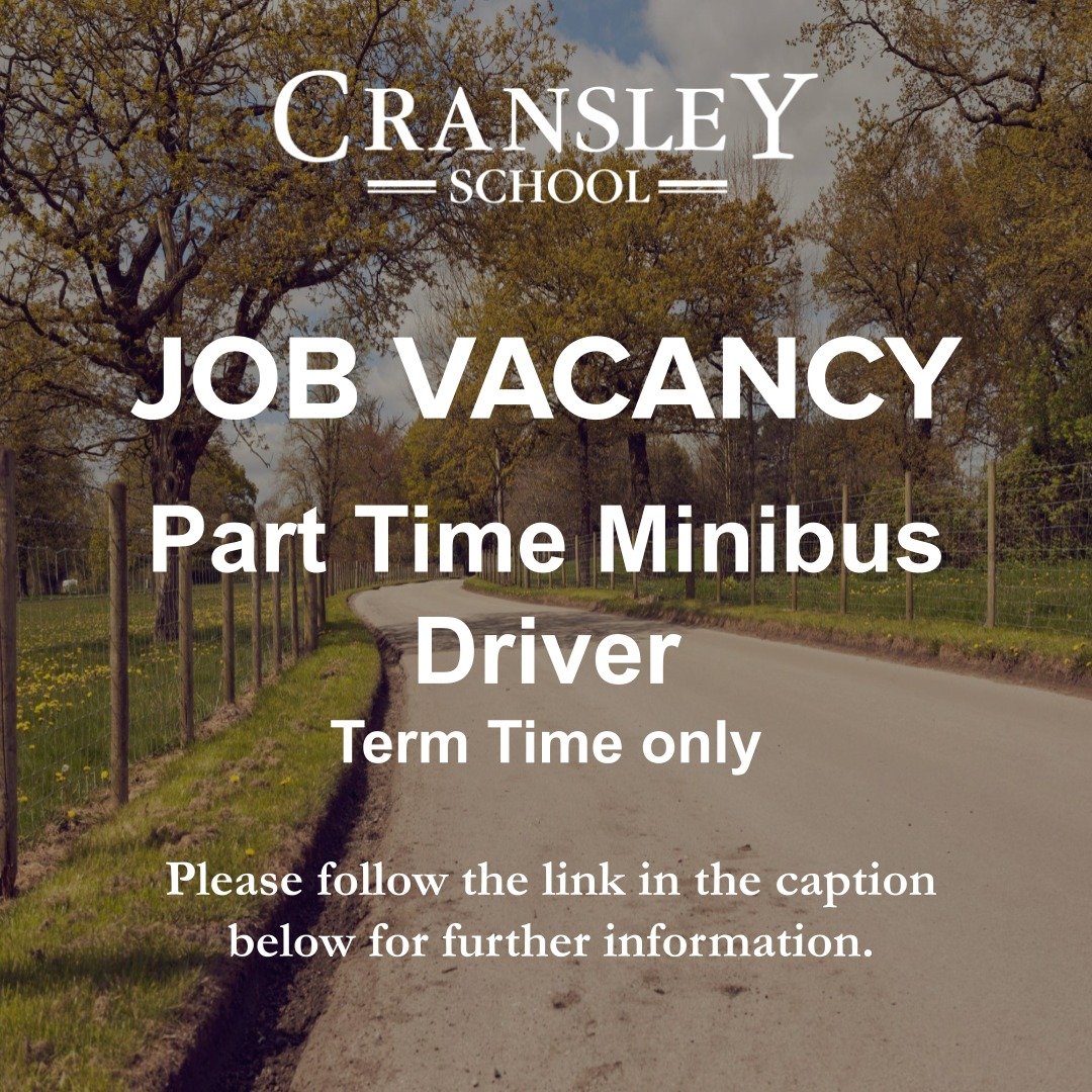 ✨Join the Cransley family ✨

We are seeking a Mini Bus Driver to join our team, if you would like any further information please contact Clare Holt or follow the link below.

https://cransleyschool.com/work-vacancies-at-cransley