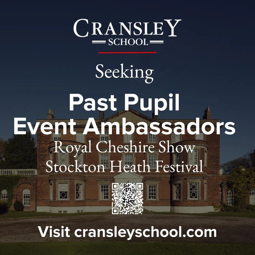 Cransley is hiring past pupils aged 18-20! 🤩

🎉 Want to earn some cash, boost your CV, and soak up the festival atmosphere this summer? We're looking for enthusiastic past pupils to be Event Ambassadors (aged 18-20) and join our team for the Stockt