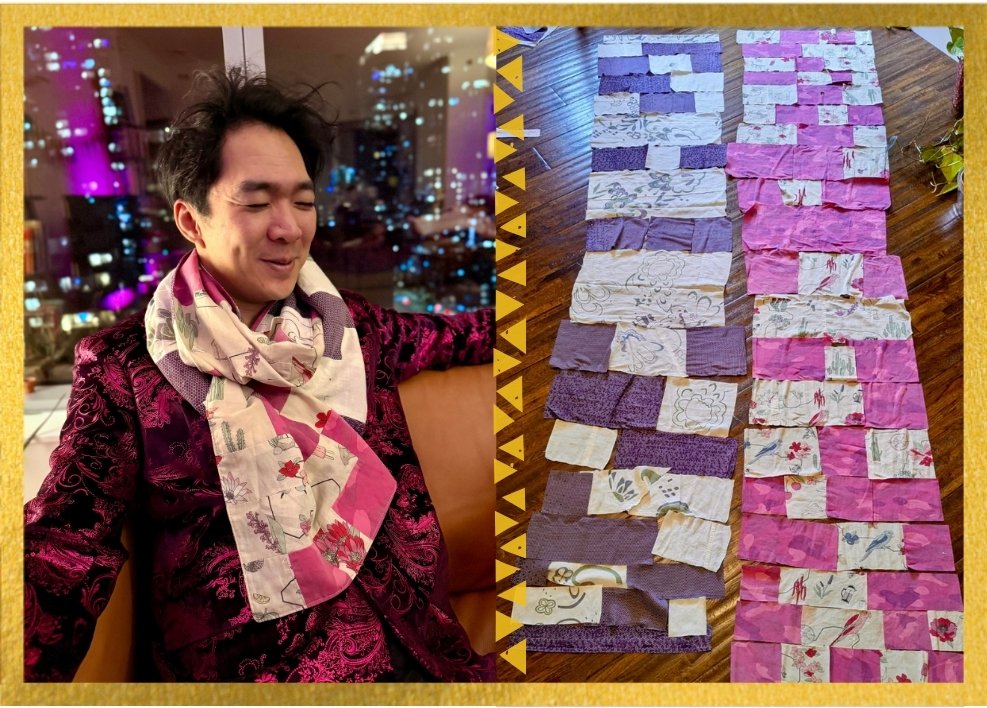 Reborn Threads: From Nostalgic Shirts to Timeless Scarf 🧣