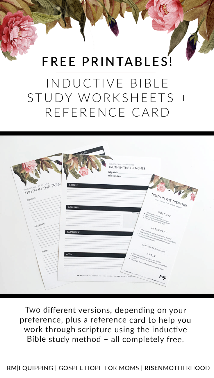 Inductive Bible Study Chart