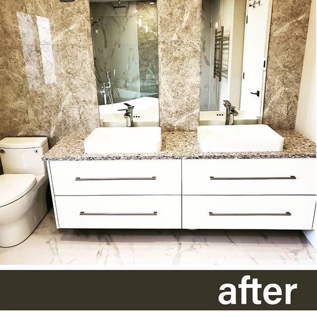 Before and after renovageneral
#bathroomdesign #renovation #bathroomremodel