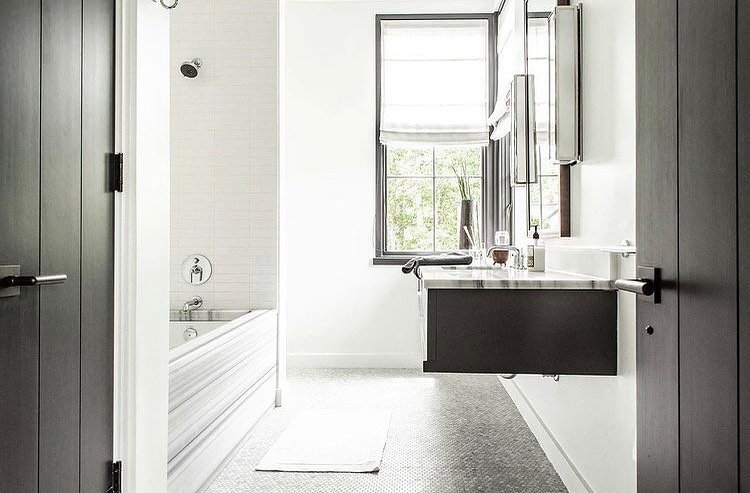 Making the most of the space with a custom made floating vanity.

Photo by @fenwickhome