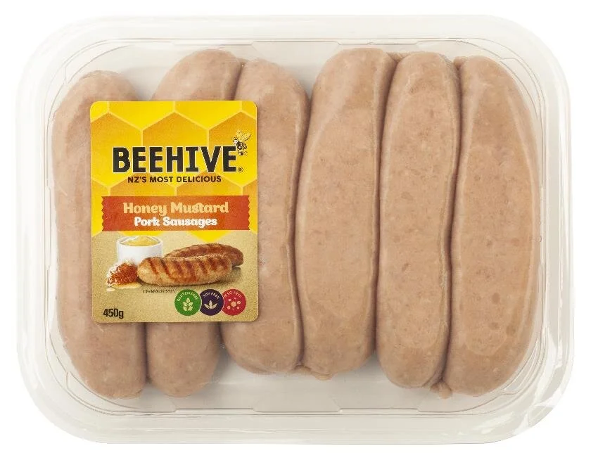 Beehive Honey Mustard Sausages — Premier Beehive