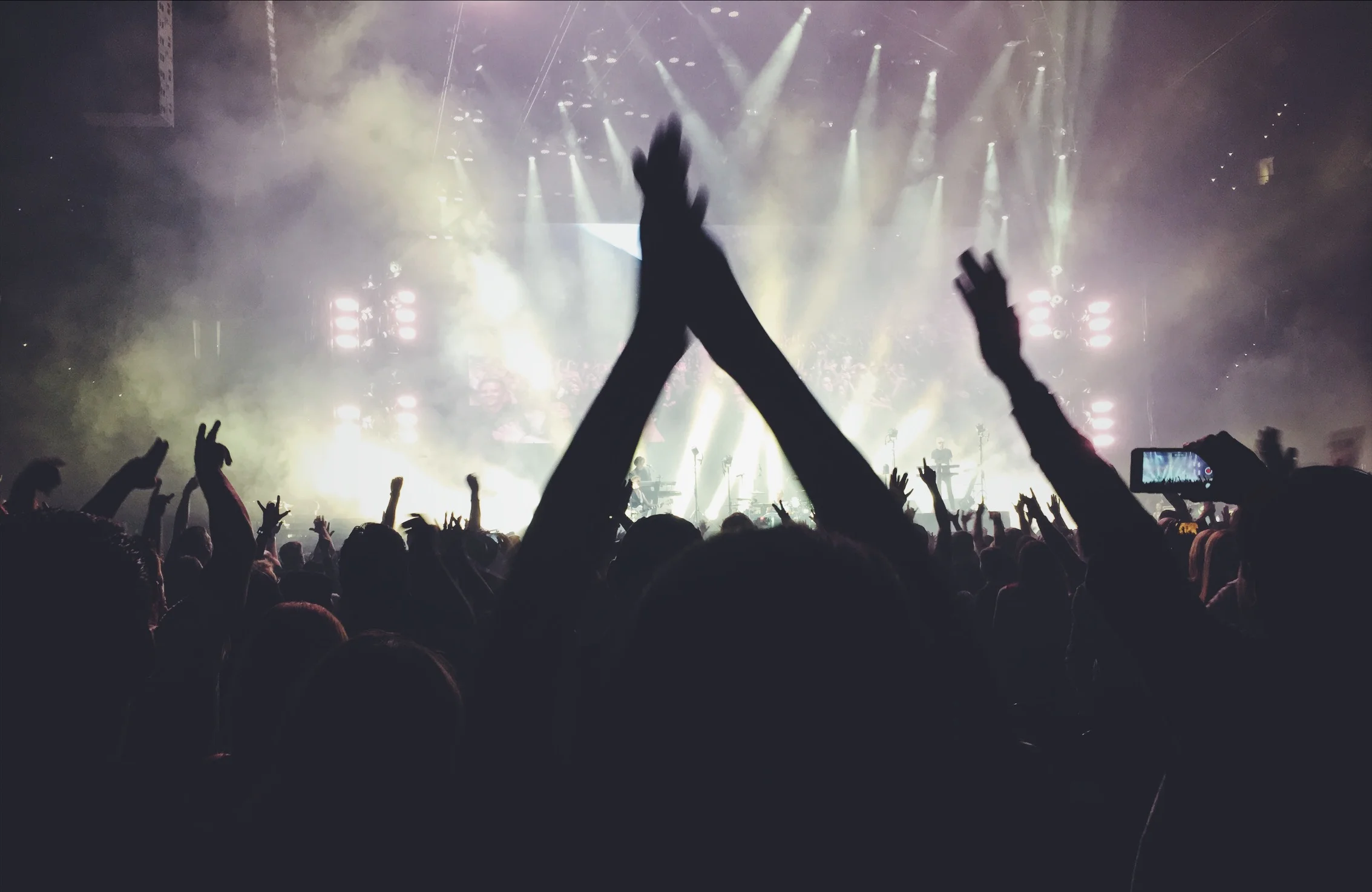 Fans at a Depeche Mode concert, Oakland Arena, 10/10/2017
