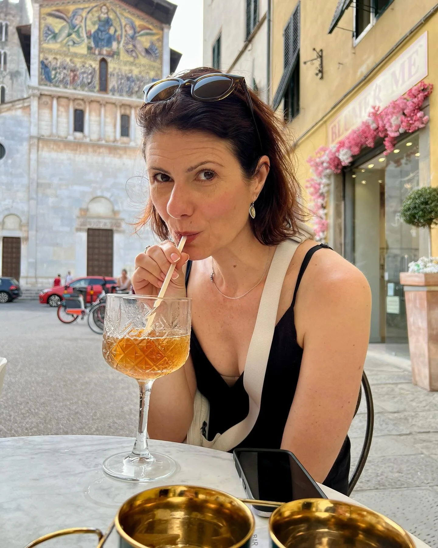 How lucky am I. Sitting here celebrating 2 years married, 12 years together with this marvel of a human. She&rsquo;s a class act. So strong and smart. A badass lady and my absolute favorite. Ladies and gentlemen, @leahdarb. Also, this beverage is the