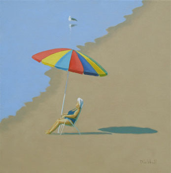 august umbrella (2013) – oil on linen – 16 x 16