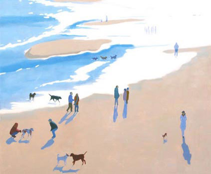 Winter Beach, 30x36, oil on linen