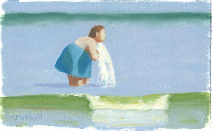 Cooling Off, 8 x 10, oil on paper