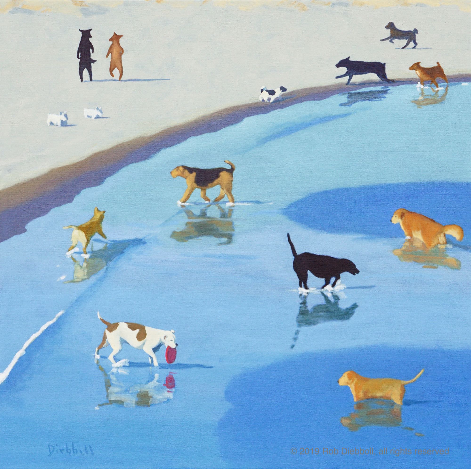 “Dog Dance”, 36 x 36, oil on linen (prints available)