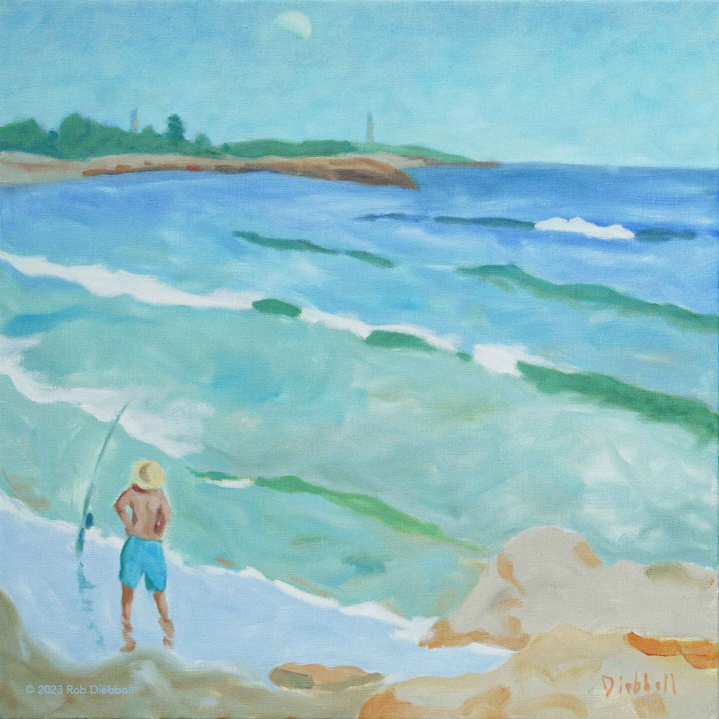 &quot;Half Moon&quot;, 24 x 24, oil. Plein Air.

OPEN STUDIO this Sat &amp; Sun, June 3-4, 10-5pm
Cape Ann Artisans studio tour

#robdiebboll #oilpainting #rockportma #CapeAnn #GloucesterMA #capeannartisans #beachscenes #artcollectors #interiordesign