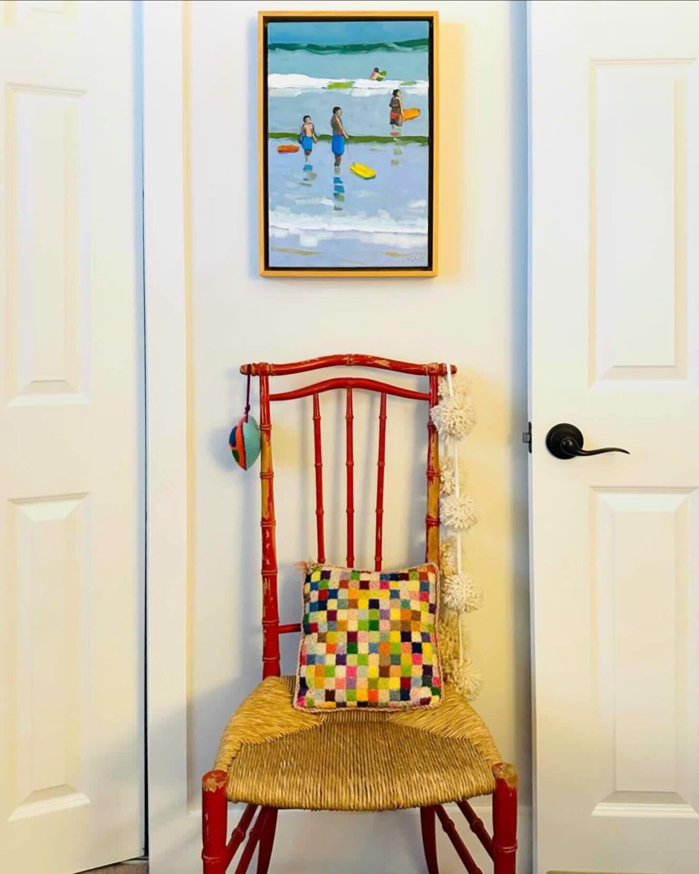 &ldquo;Long Summer&rdquo;, 18 x 12, oil on linen, installation
Just the right spot, enhanced with color accents and the perfect chair.
Thank you, Gretchen @lovewhereyoulivema, for sharing your new installation! 

#robdiebboll  #oilpainting #RockportM