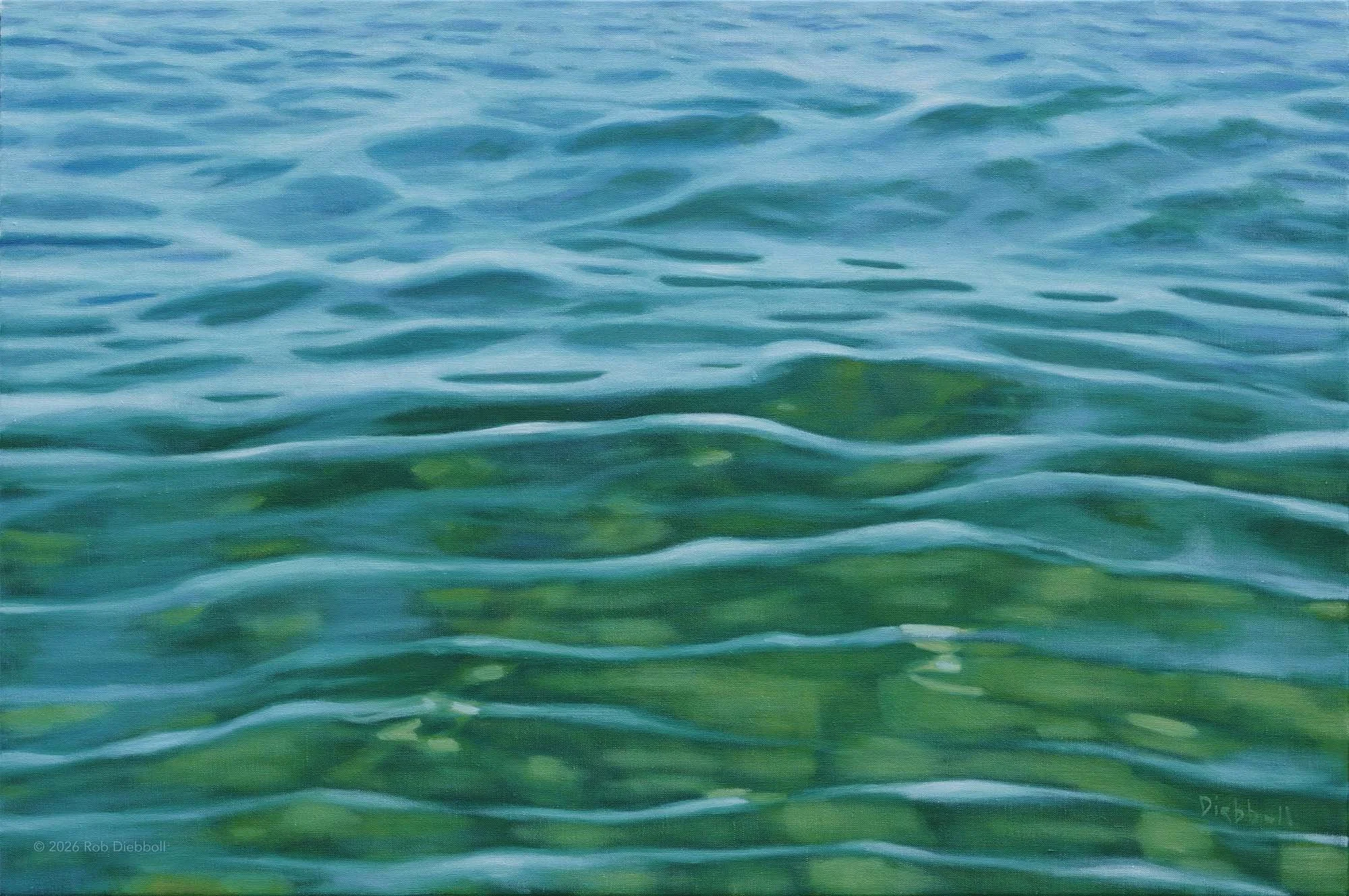 New: &ldquo;Still Water&rdquo;, oil on linen, 24 x 36
This year the infinite variations of water continue to intrigue me. While invisible itself, it reflects, hides and reveals the light and energy around.

View June 6-7 in my studio during the Cape 