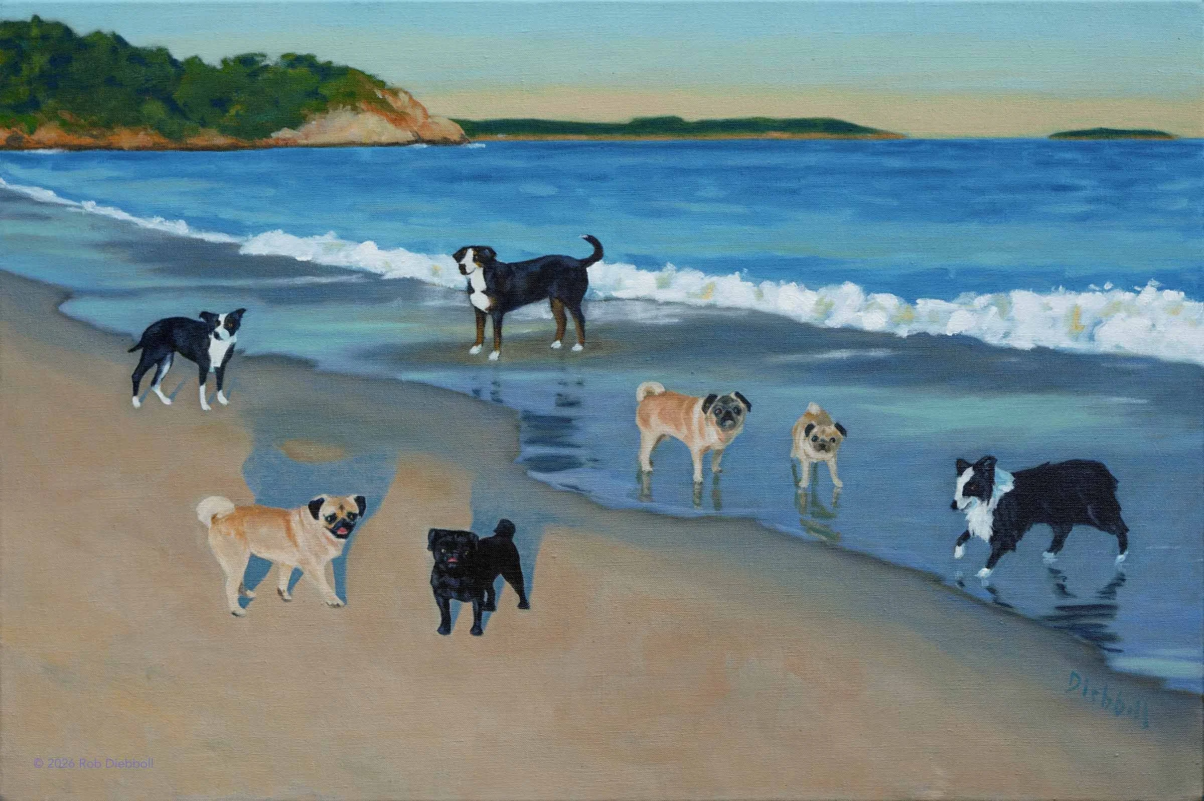 Seven Dogs・20 x 30・commission