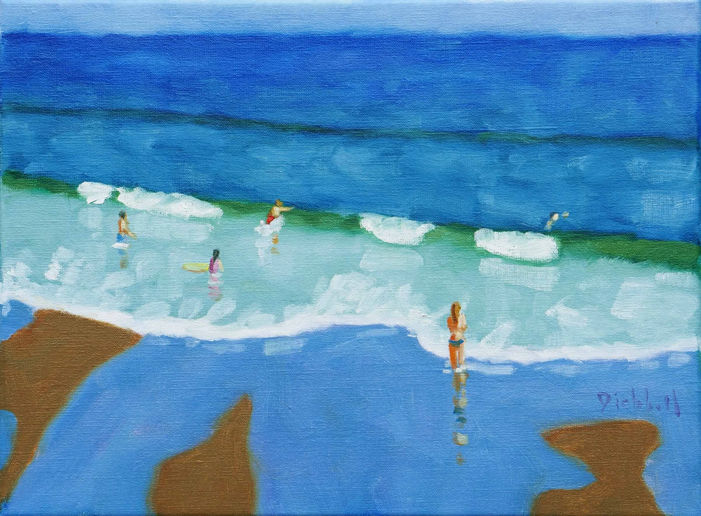 September Surf, 12 x 16, oil