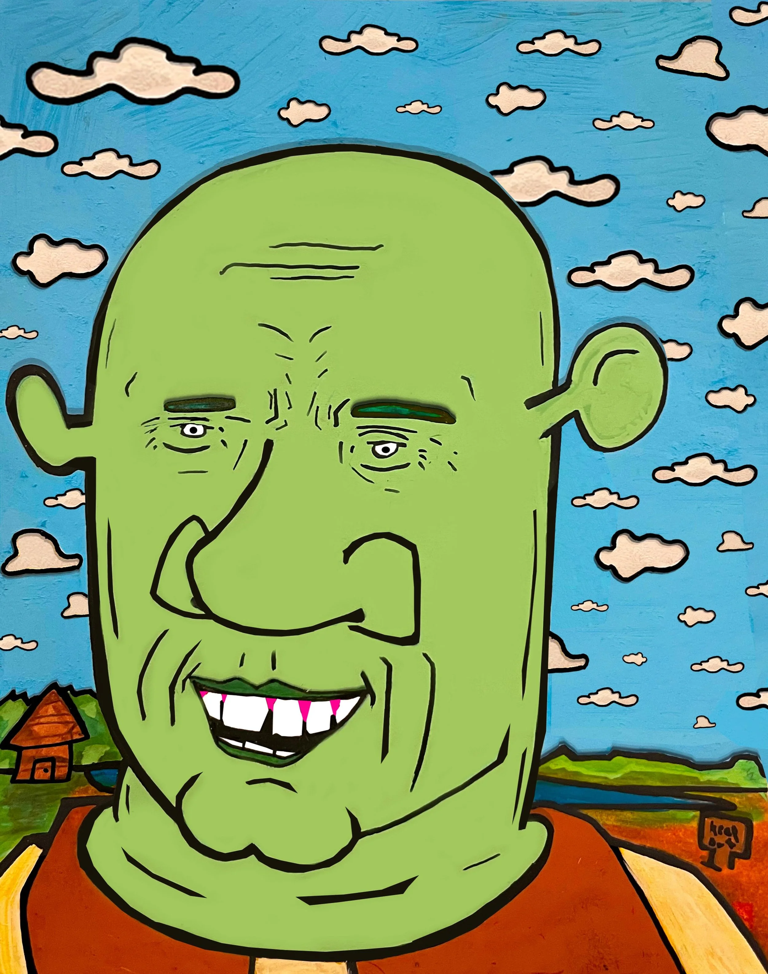 Hey.

Here&rsquo;s a picture of Shrek.

Okay.

Byeeeeee.
&bull;
#slaplifeintheface 
#art
#indianapolis