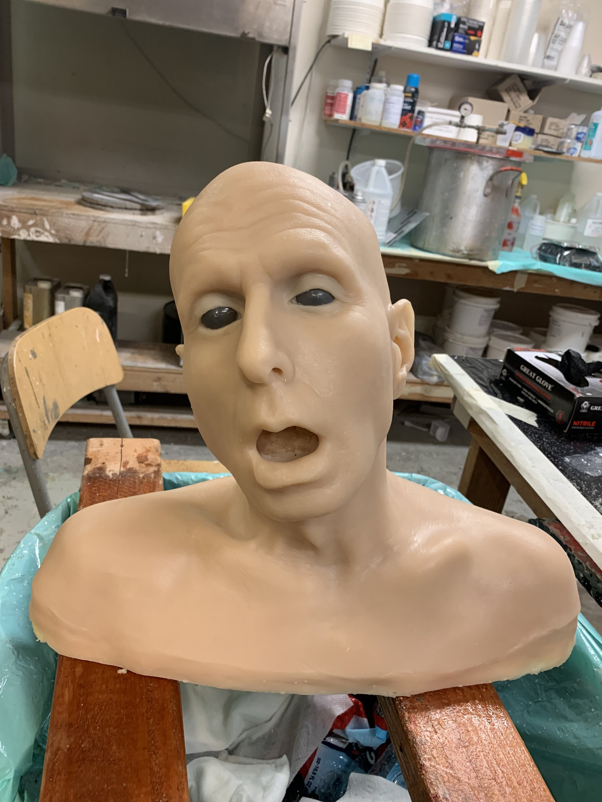 Casted Tin Silicone head with Eye Sockets