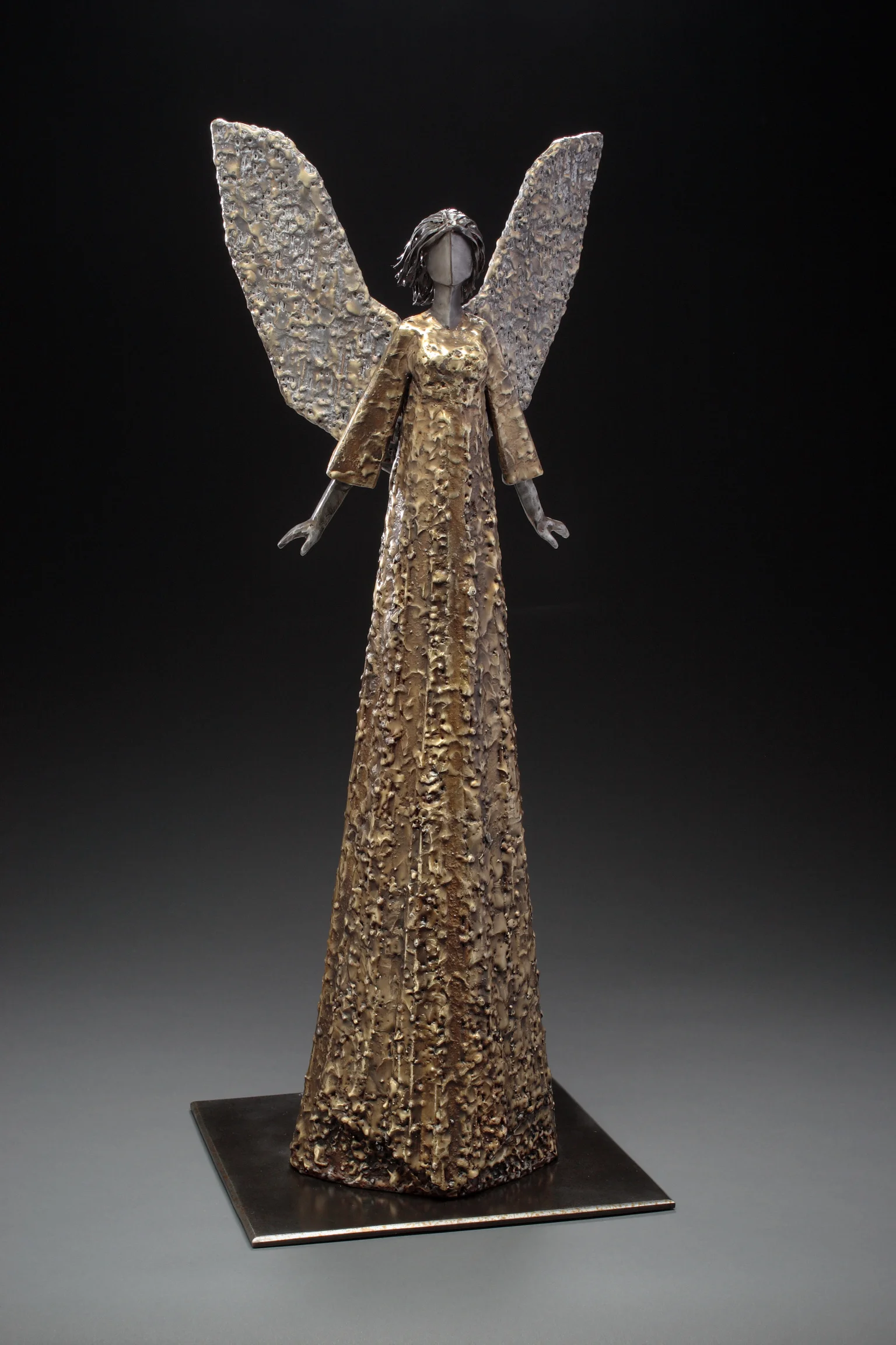 Dreams 26 "H x 10" D x 10 "W One of a Kind Welded Steel and Bronze *SOLD