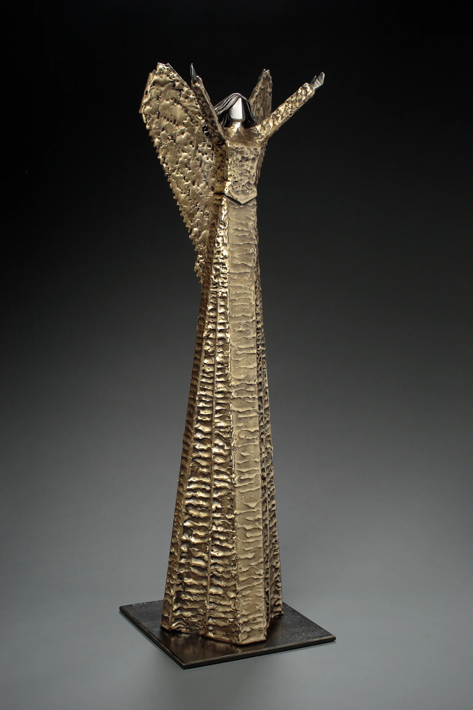 Beacon of Light 27 "H x 8" D x 8 "W One of a Kind. Welded Steel and Bronze *SOLD