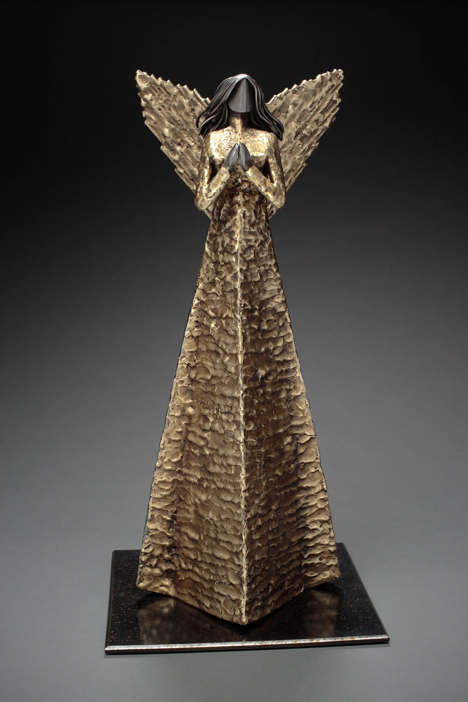 Compassion 18" H x 9" D x 9" W One of A Kind. Welded Steel and Bronze *SOLD