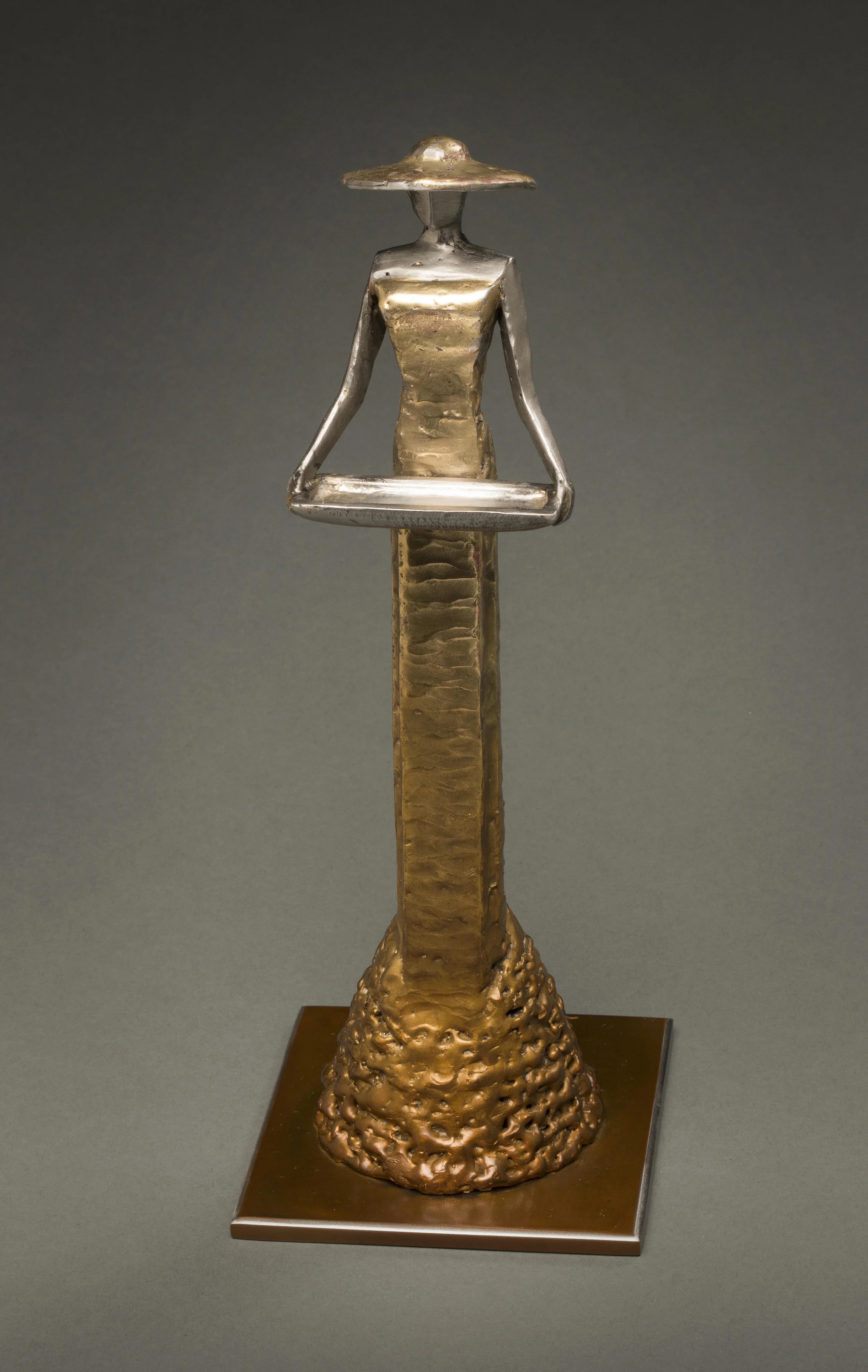 Little Woman Welded Steel and Bronze ( shown) *SOLD 12”H x 4”D x 4”W Also available in Bronze edition of 50