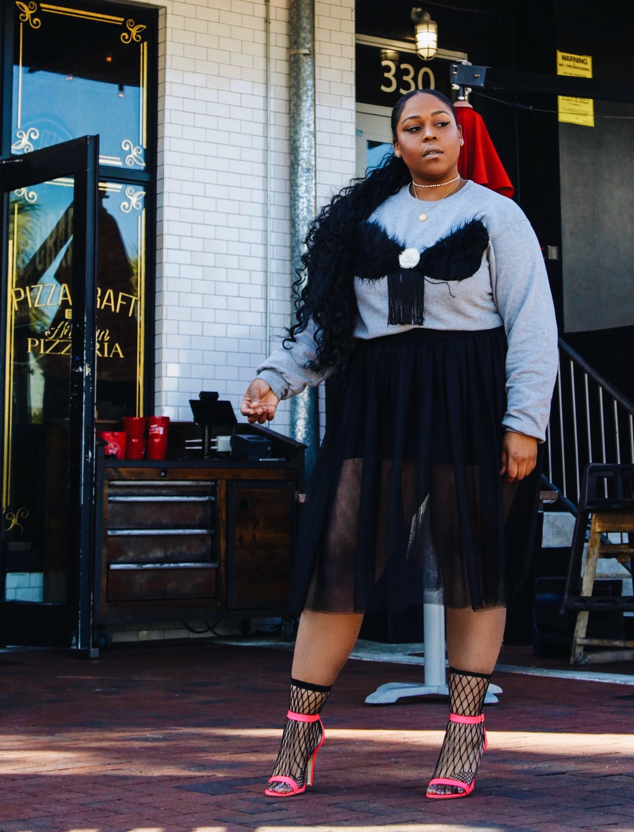 Faux Fur Wings (Grey)