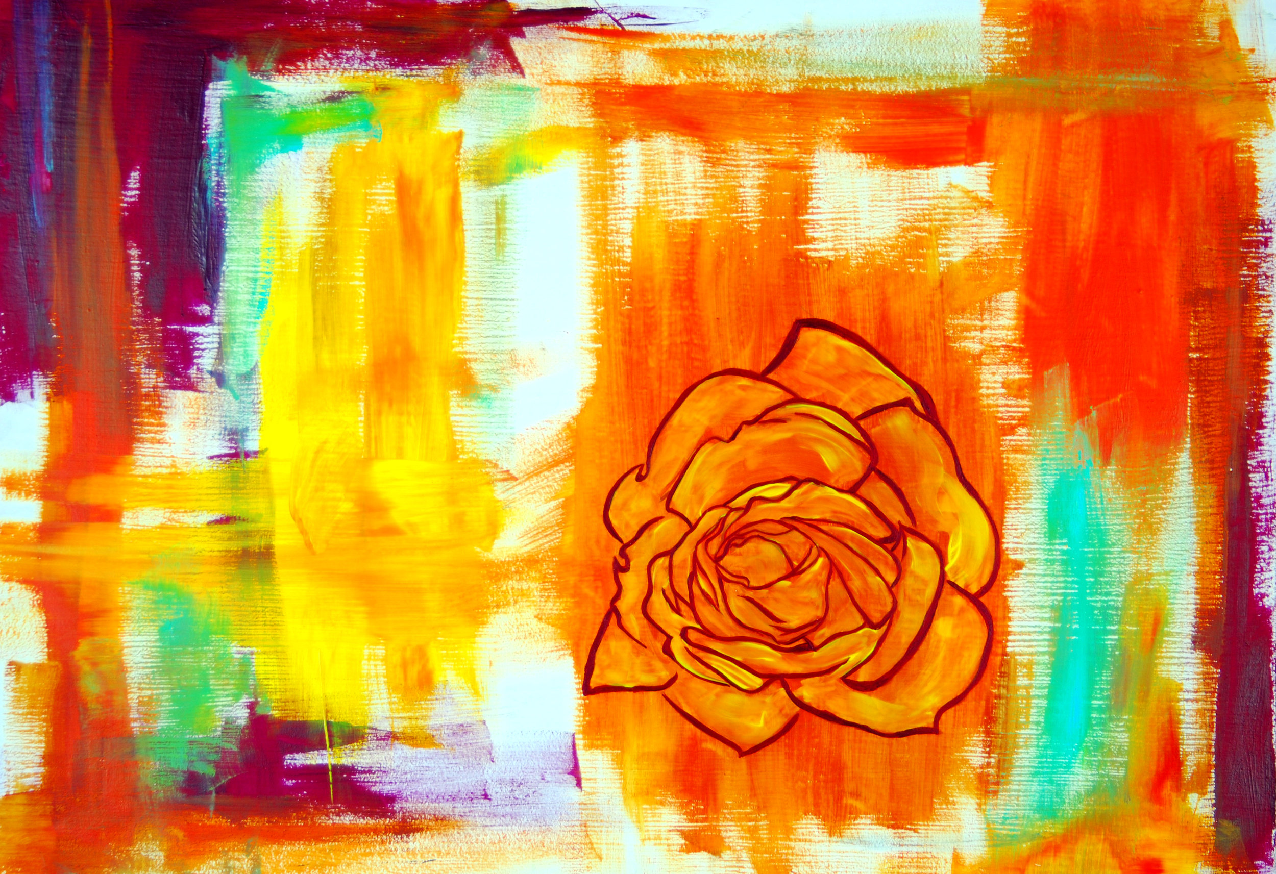 Vibrant Rose, Acrylic on Masonite.jpg