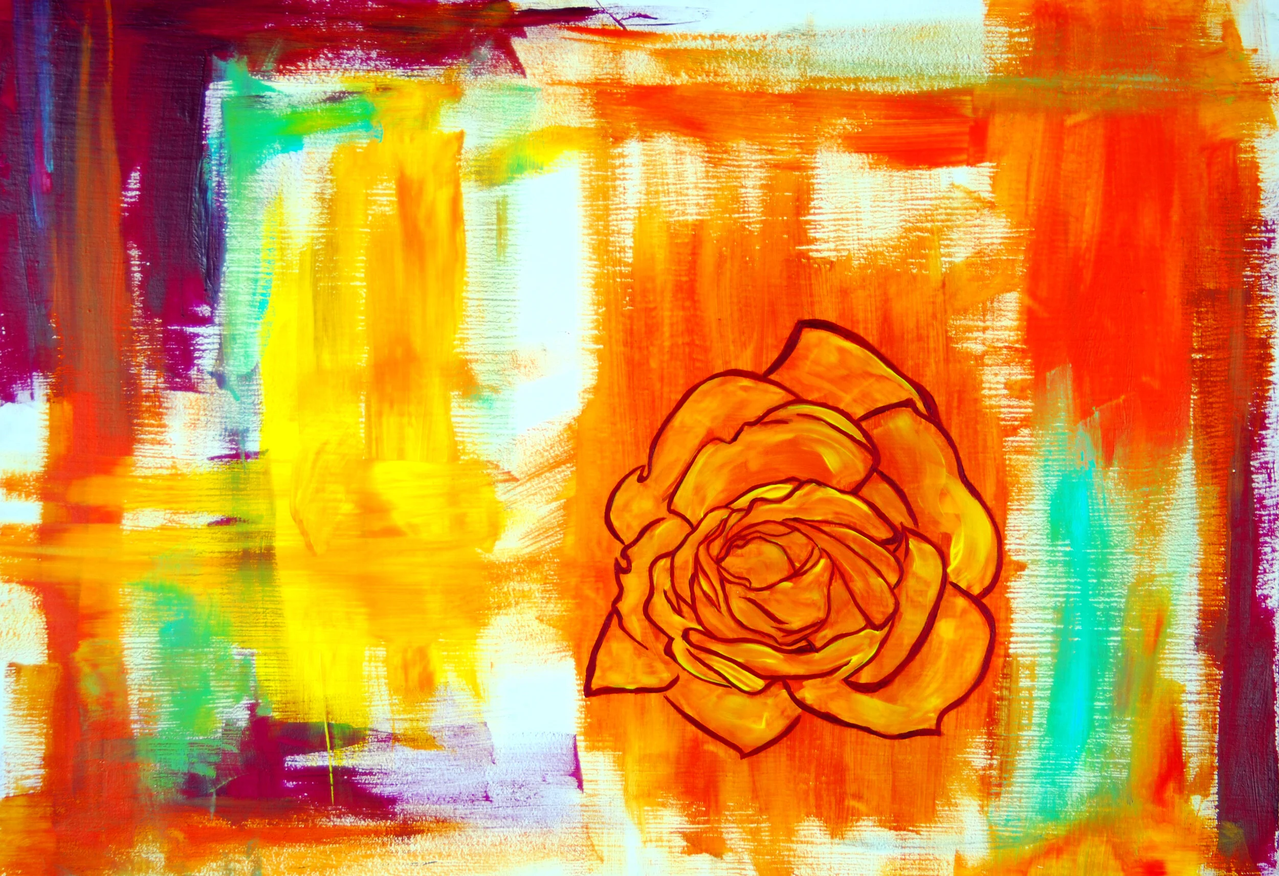 Vibrant Rose, Acrylic on Masonite.jpg