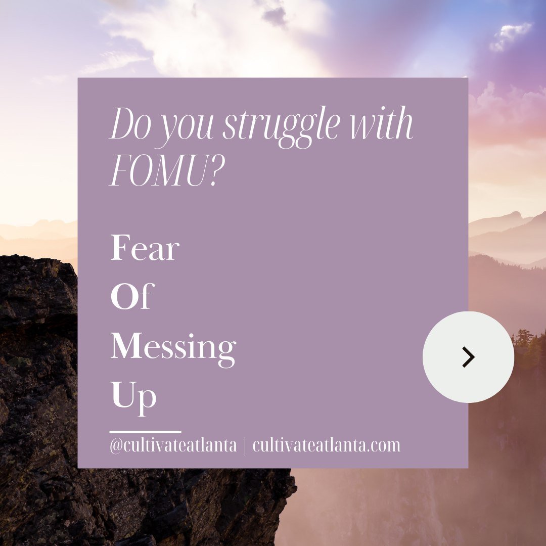 We all know what #FOMO is, but have you heard of FOMU?? Do you struggle with FOMU? 

FOMU is the Fear Of Messing Up!

FOMU can have just as much a stronghold on us as FOMO.  In fact, both FOMU and FOMO keep us from making a wise YES in our lives. 

W