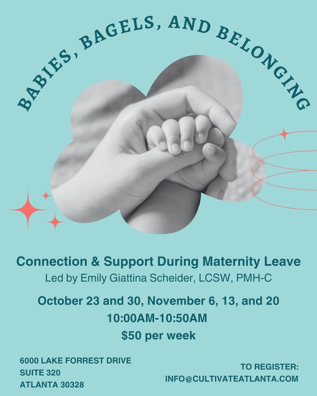 Welcoming a new baby can bring joy, love, and excitement — but also feelings of uncertainty, overwhelm, doubt, and guilt. This in-person support group offers a safe, judgment-free space to connect with other moms navigating this same season of