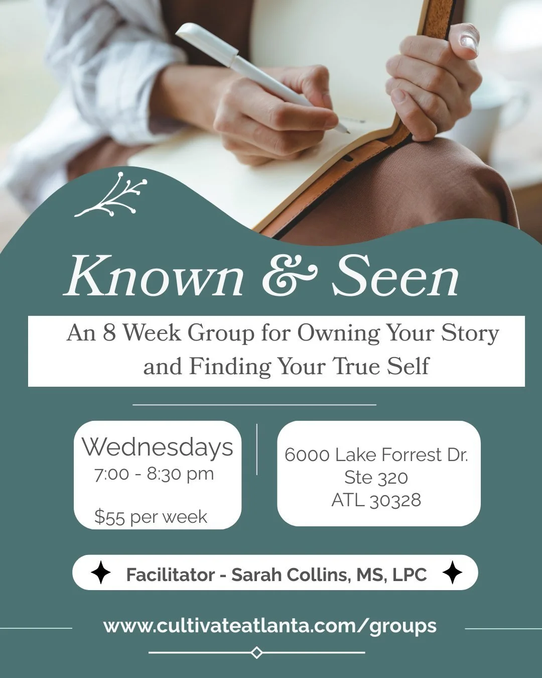 Our Known and Seen Group is starting next week and we still have a spot for one more group member!  We'd love for you to join this very special group!
Our personal stories reflect who we understand ourselves to be, how we relate to others, and how w