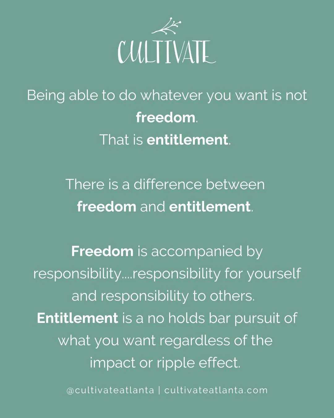 We are relational beings.  We are wired to need relationships, and everyday we live in relationship with others. Which means, we must think about how our words and actions impact others. 
We want to be careful that in our pursuit of self-care, we do