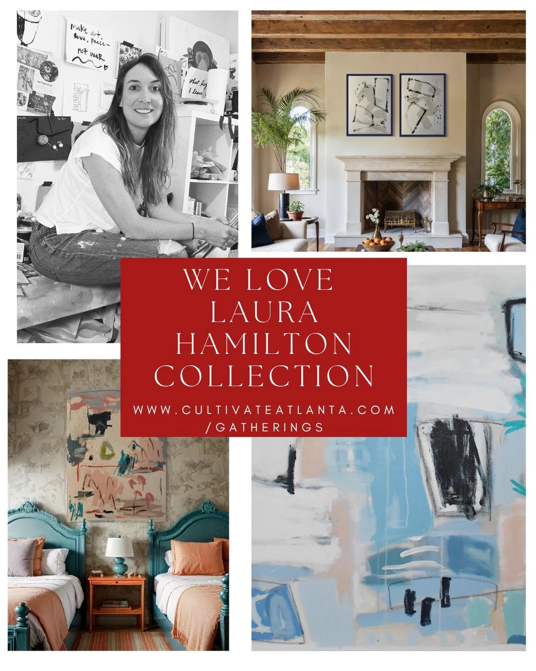 Cultivate loves @laurahamiltoncollection! Laura is an incredible artist creating custom art for all your living spaces, original ornaments for your tree, and original  creations in expected and unexpected places.  You will want to share her amazing c