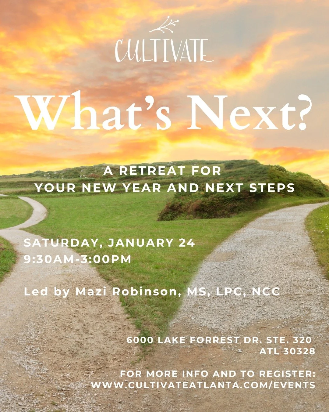 Tickets are going quickly!  We are almost sold out! Register and reserve your seat today!

This retreat is for you if: 
💫 You have been feeling an urge to make a change but are not sure where or how to start.
💫 You are at a crossroads in your life 